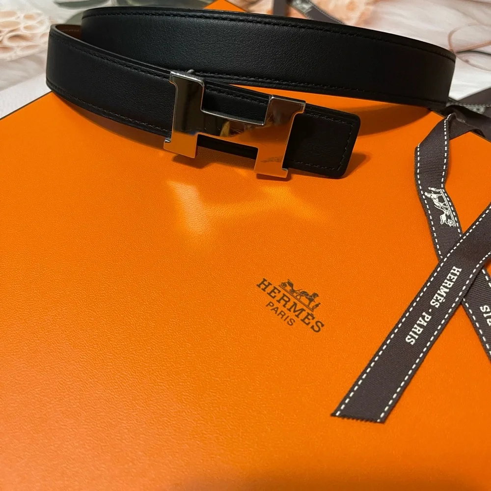 Hermes 24mm belt in black/gold - Picture 7 of 13